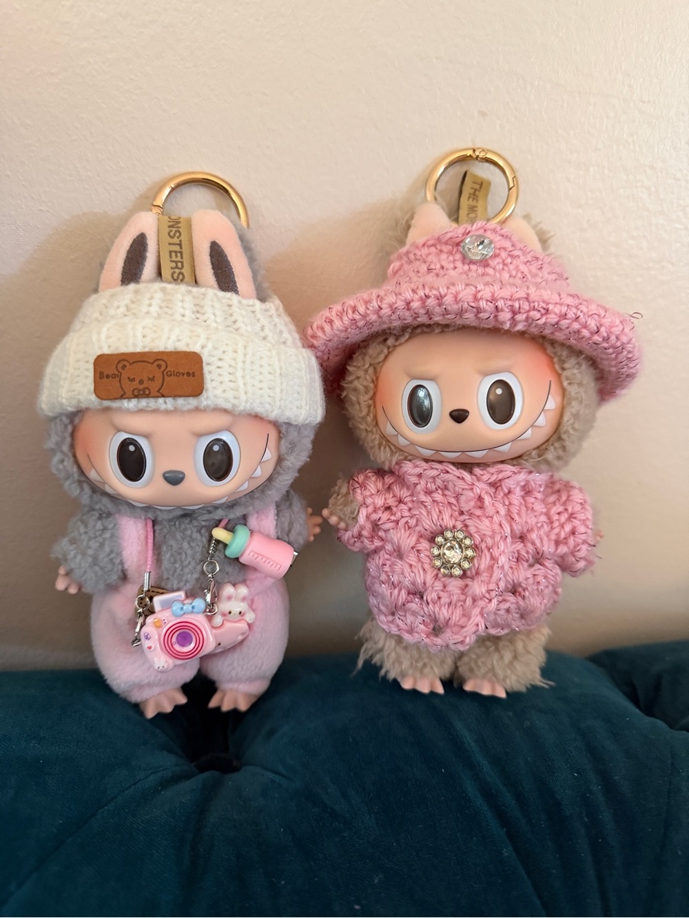 2 Authentic La BuBu dolls fully dressed in custom outfits PLUS denim overall set